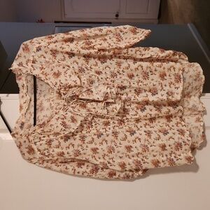 Denim & Supply flower print blouse, size medium